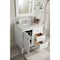 James Martin Vanities Palisades 36in Single Vanity, Bright White w/ 3 CM Arctic Fall Solid Surface Top 527-V36-BW-3AF - alternate 2